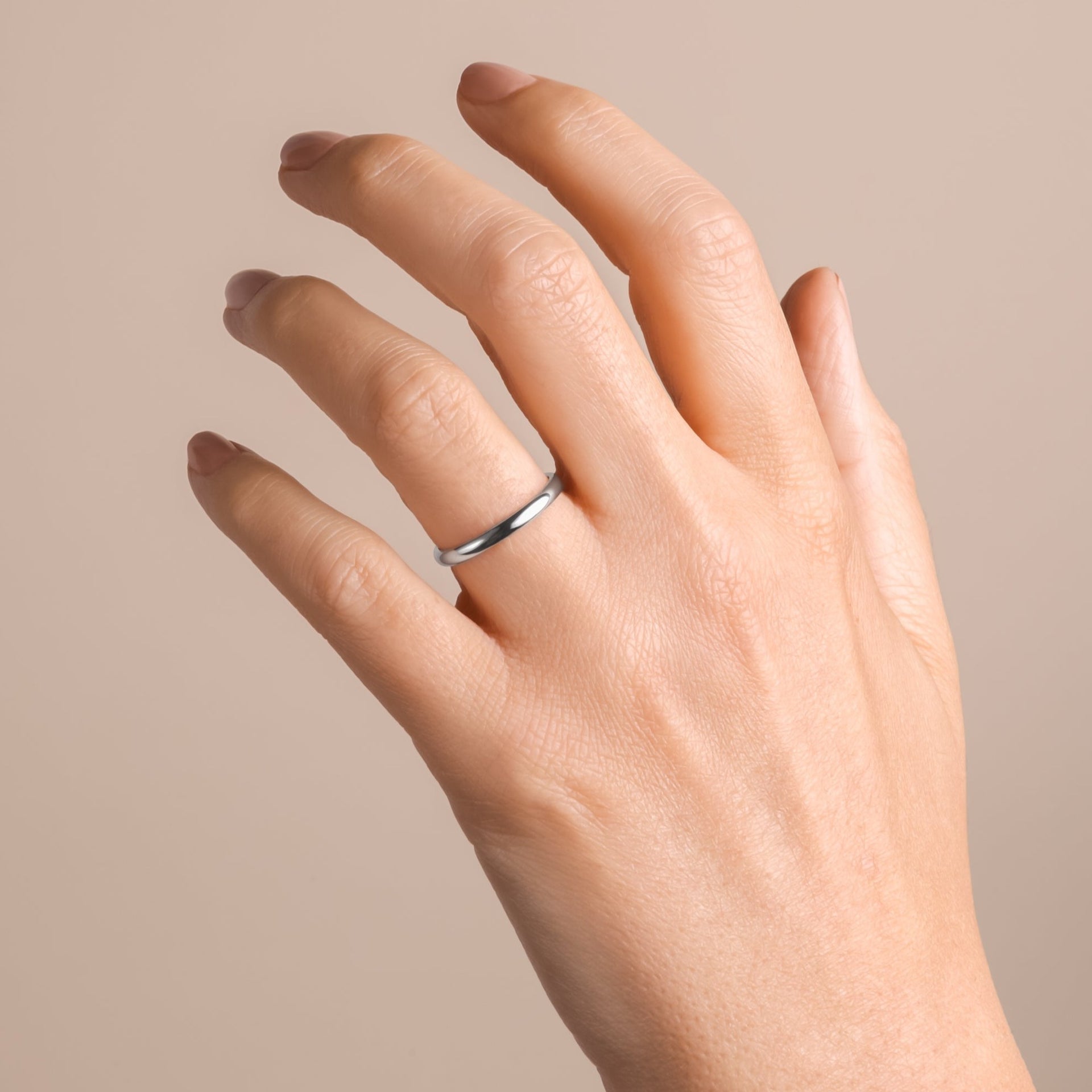 Amory | 9ct White Gold 2mm Heavy Court Wedding Ring