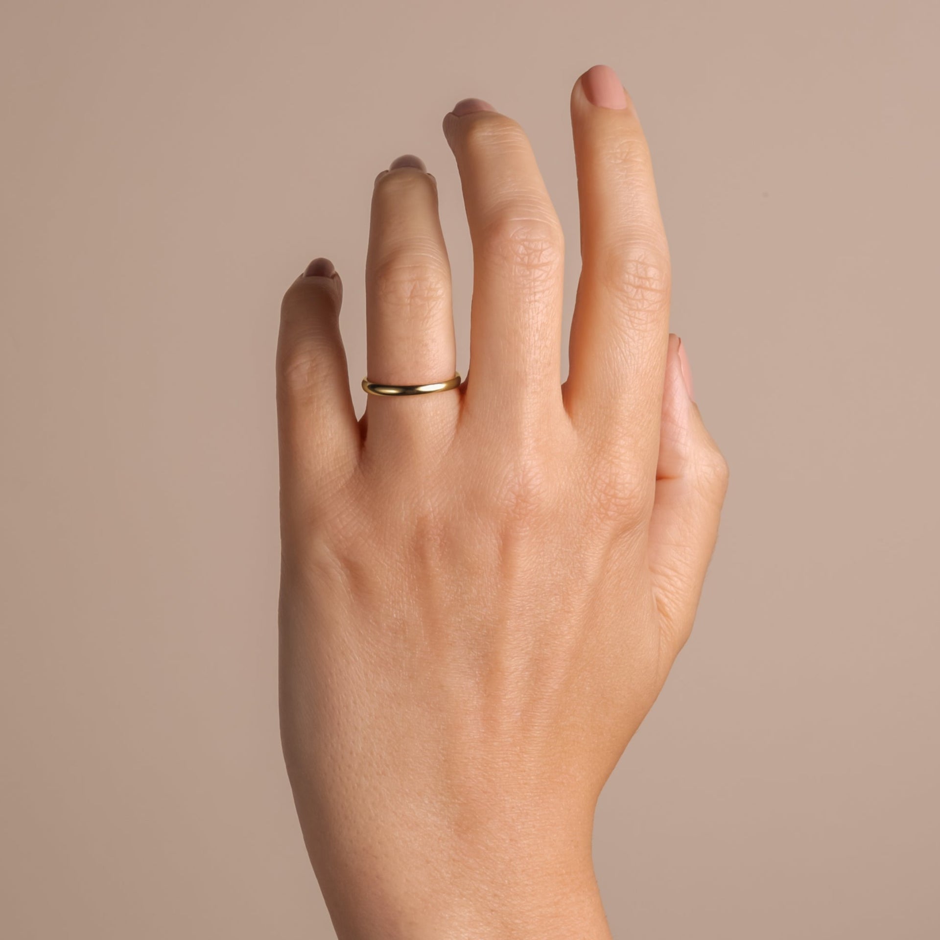 Riley | 9ct Yellow Gold 2mm Heavy D Shape Wedding Ring