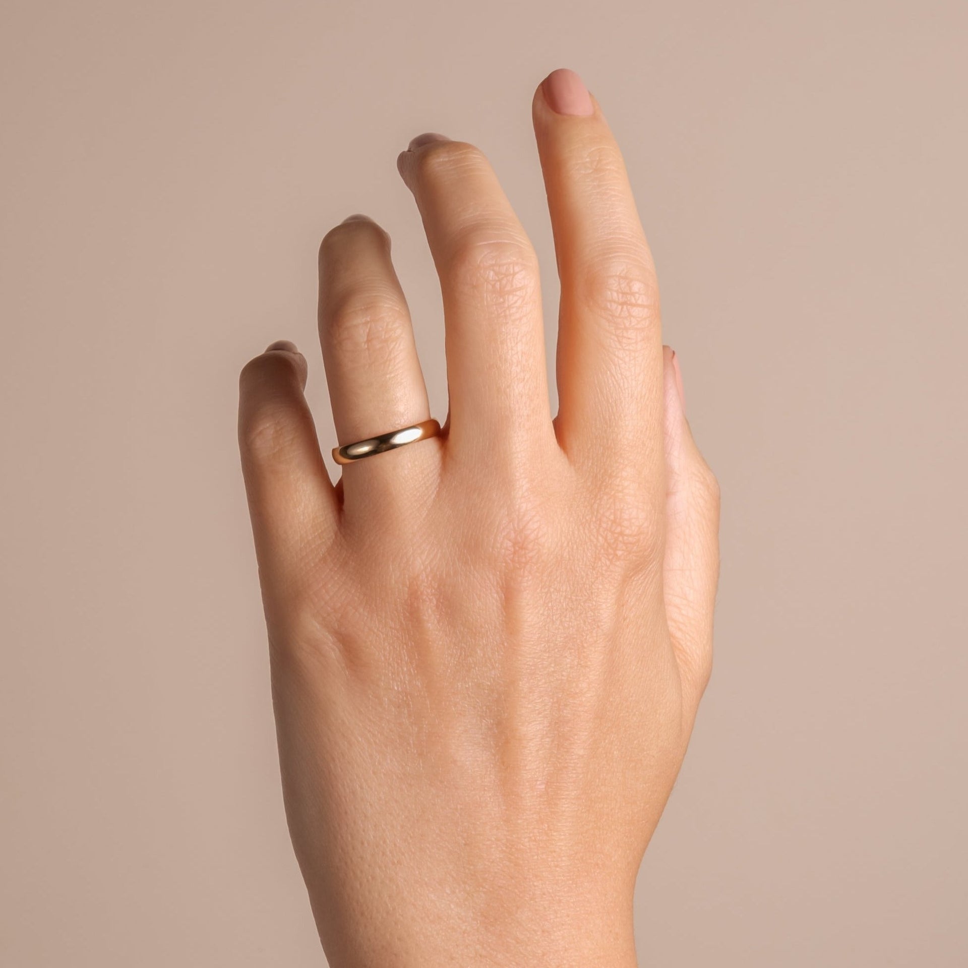 Riley | 9ct Yellow Gold 3mm Heavy D Shape Wedding Ring