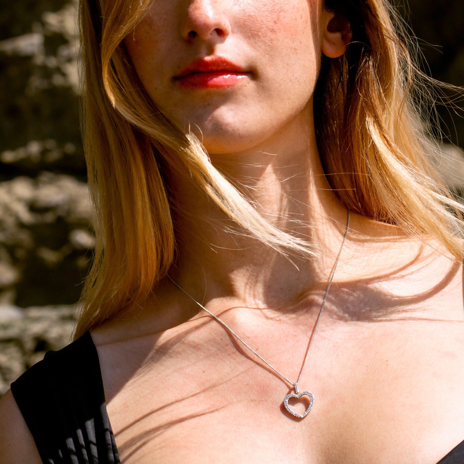 Mable | 9ct White Gold 0.48ct tw Lab Grown Diamond Heart Pendant