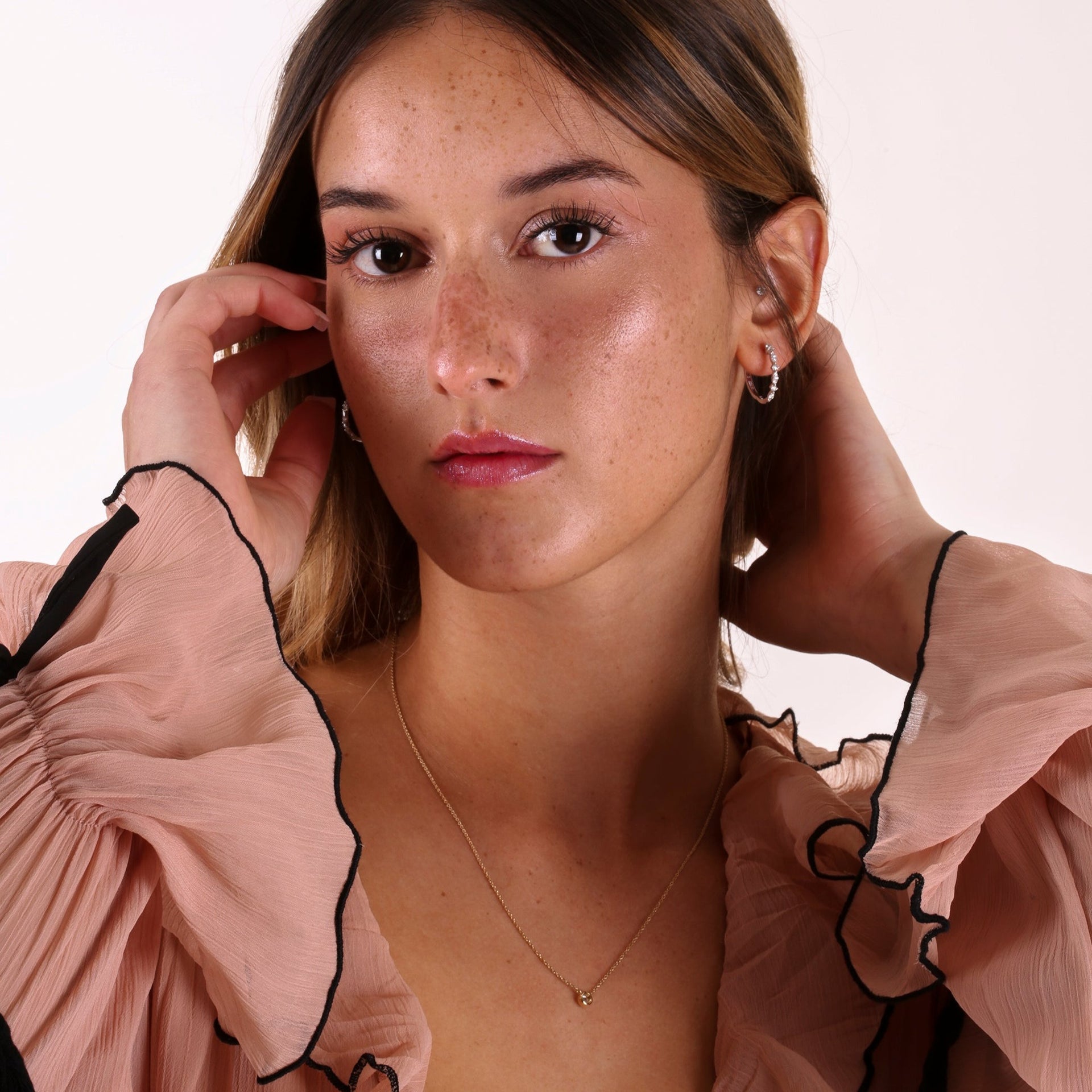 Rose | 9ct White Gold 0.60ct tw Mixed Cut Lab Grown Diamond Hoop Earrings