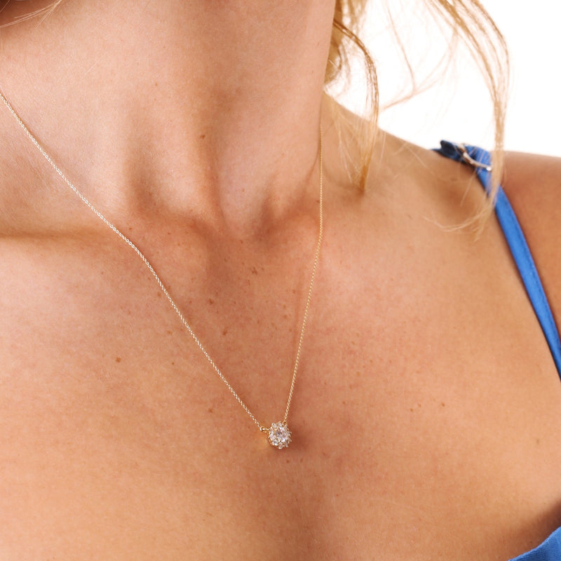 Anya | 9ct Yellow Gold 0.36ct tw Lab Grown Diamond Cluster Pendant
