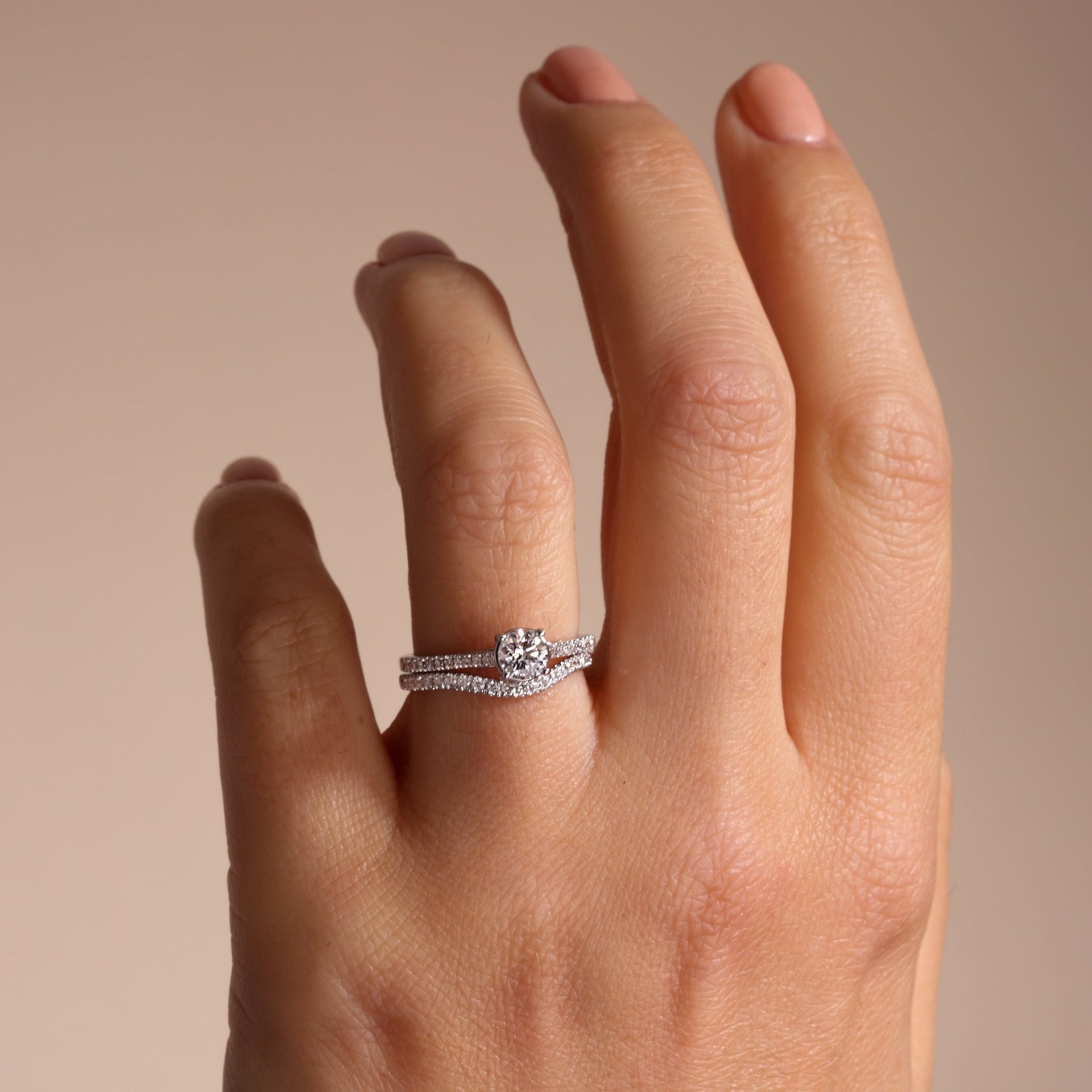 Margot and Layla | 9ct White Gold 0.70ct tw Lab Grown Diamond Bridal Set