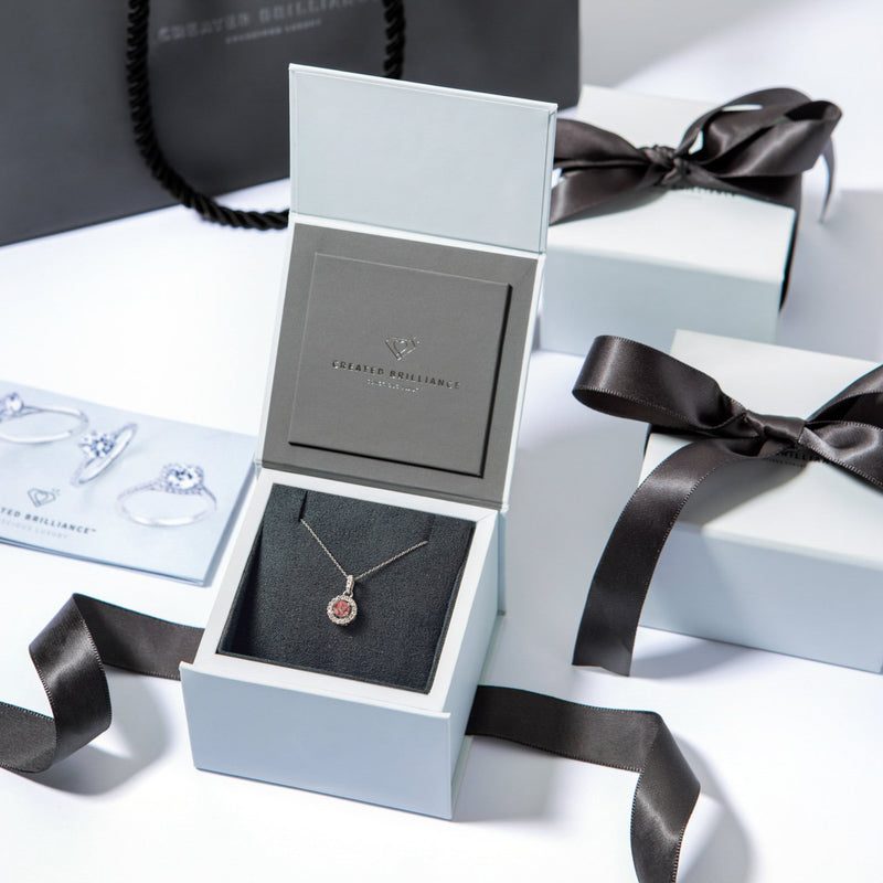 Ana | 18ct White Gold 0.33ct tw Lab Grown Pink Diamond Necklace