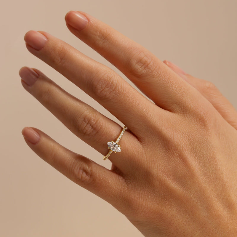 Emily | 9ct Yellow Gold 0.75ct tw Marquise Lab Grown Diamond Ring