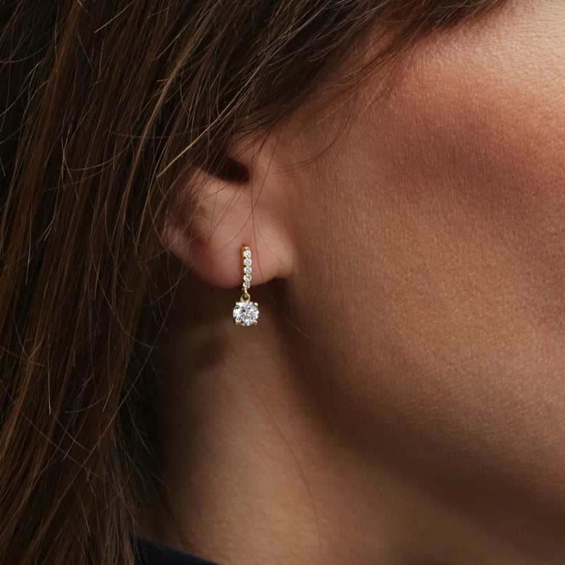 Anita | 18ct Yellow Gold 0.75ct tw Lab Grown Diamond Earrings
