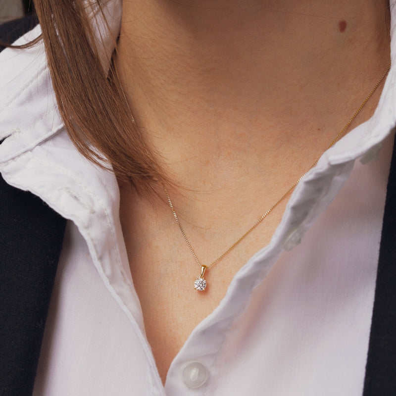 Sylvia | 9ct Yellow Gold 0.33ct tw Lab Grown Diamond Necklace