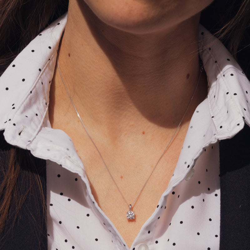 Sylvia | 9ct White Gold 0.75ct tw Lab Grown Diamond Necklace