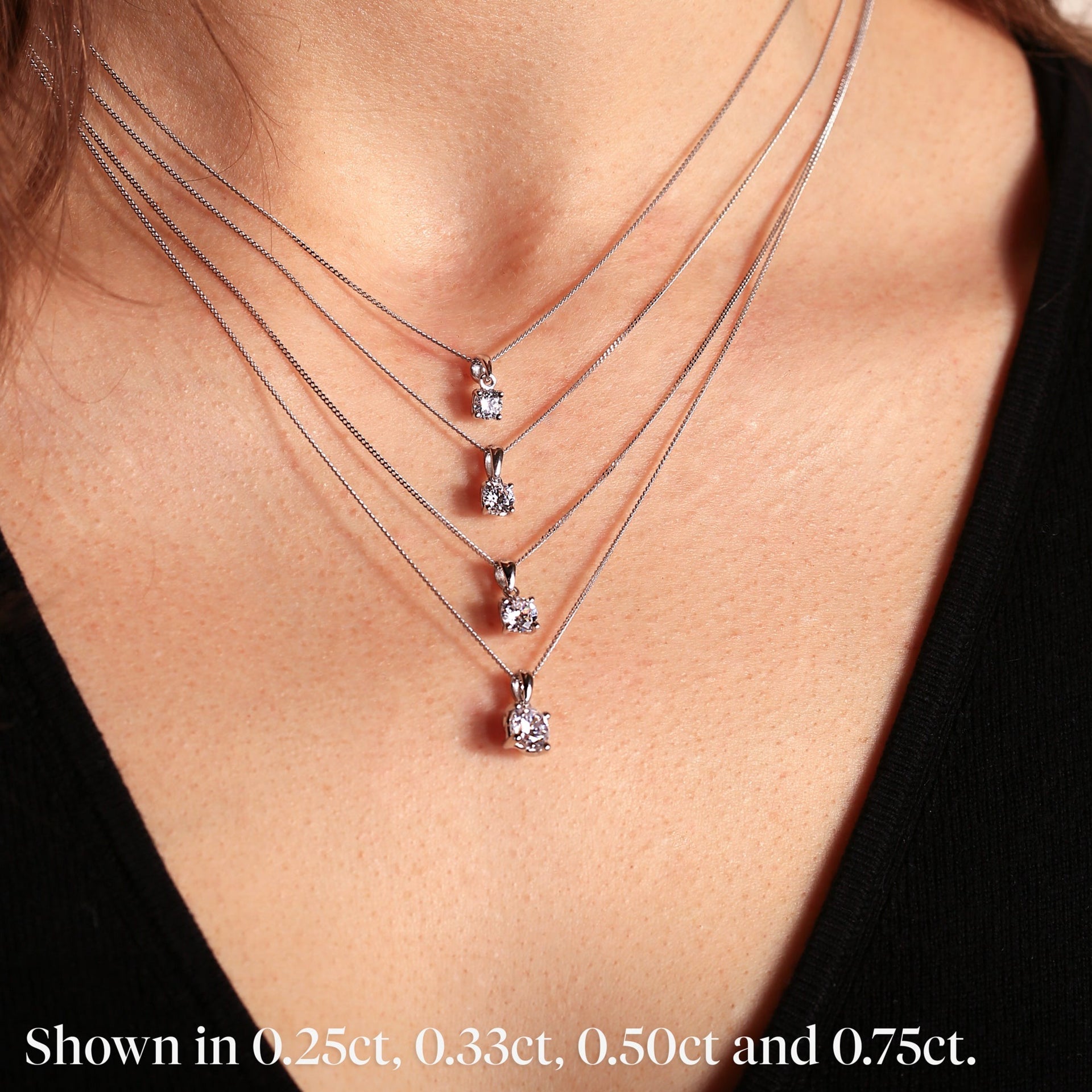 Sylvia | 9ct White Gold 0.50ct tw Lab Grown Diamond Necklace