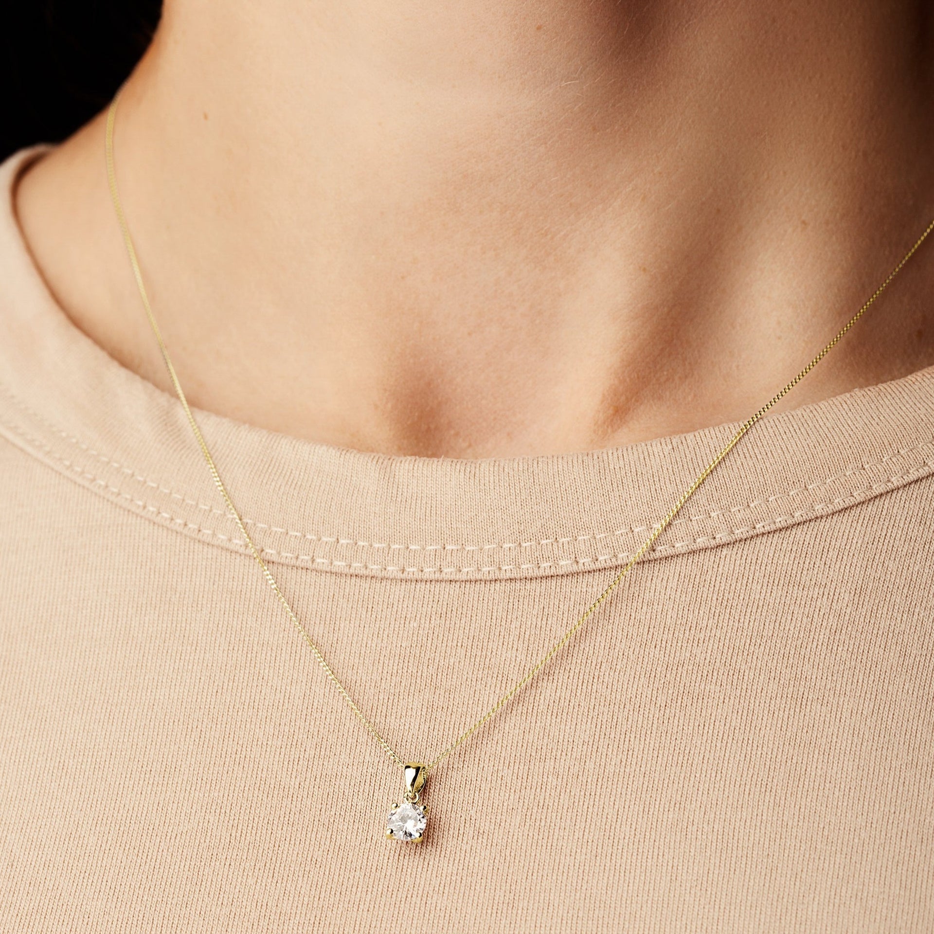 Sylvia | 9ct Yellow Gold 0.50ct tw Lab Grown Diamond Necklace