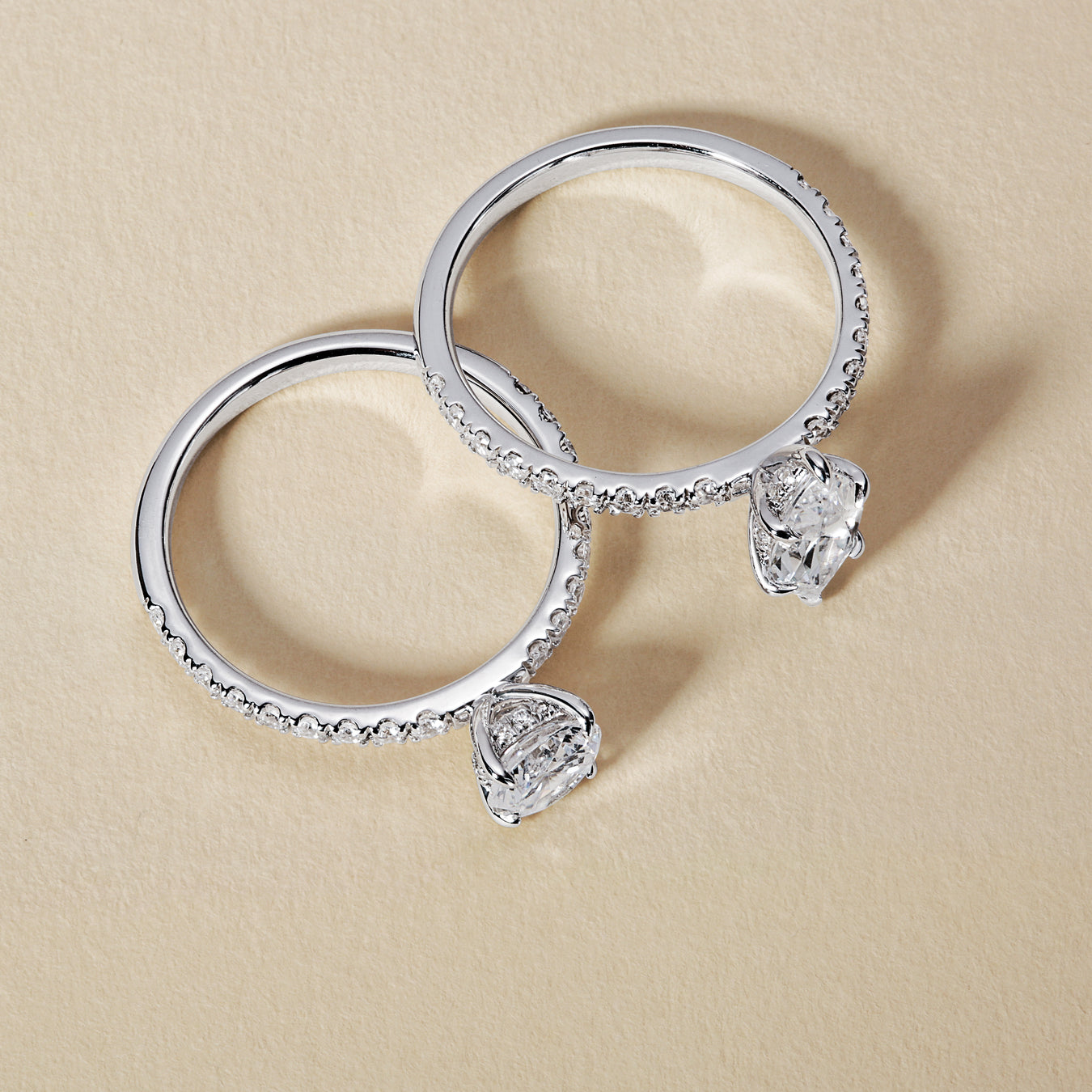 Hiddden Halo Engagement Rings