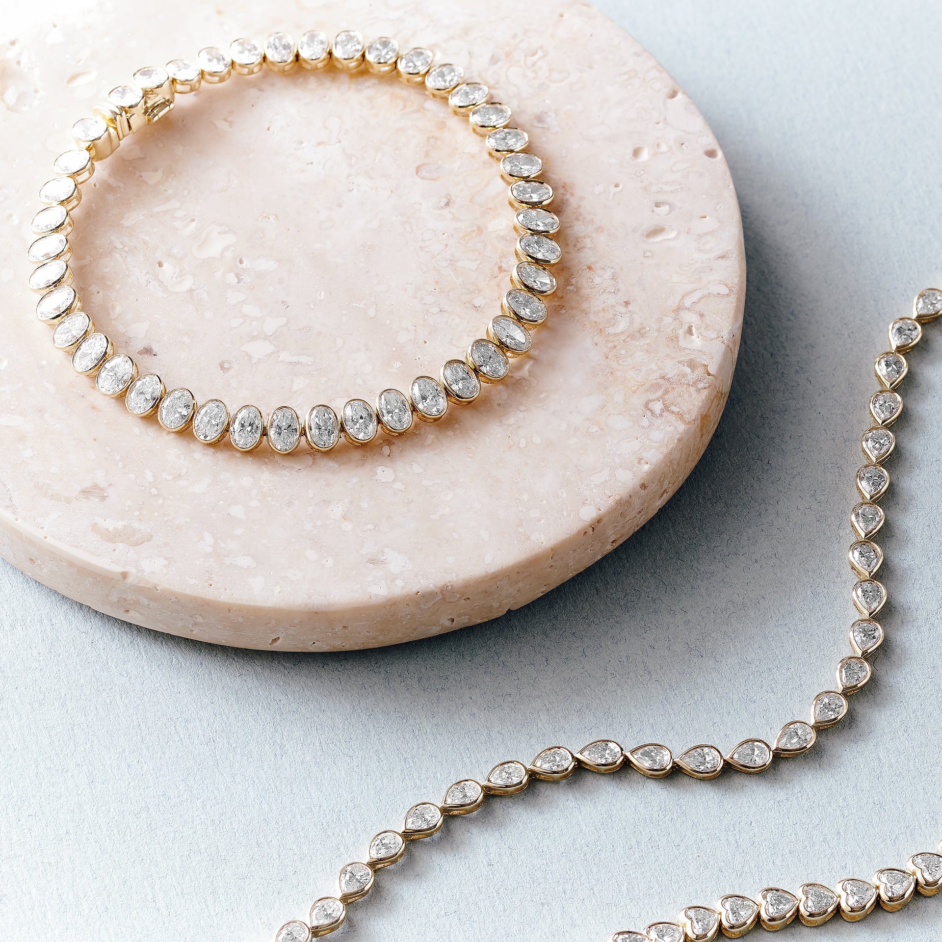 Briony | 9ct Yellow Gold 8.41ct tw. Lab Grown Diamond Oval Tennis Bracelet