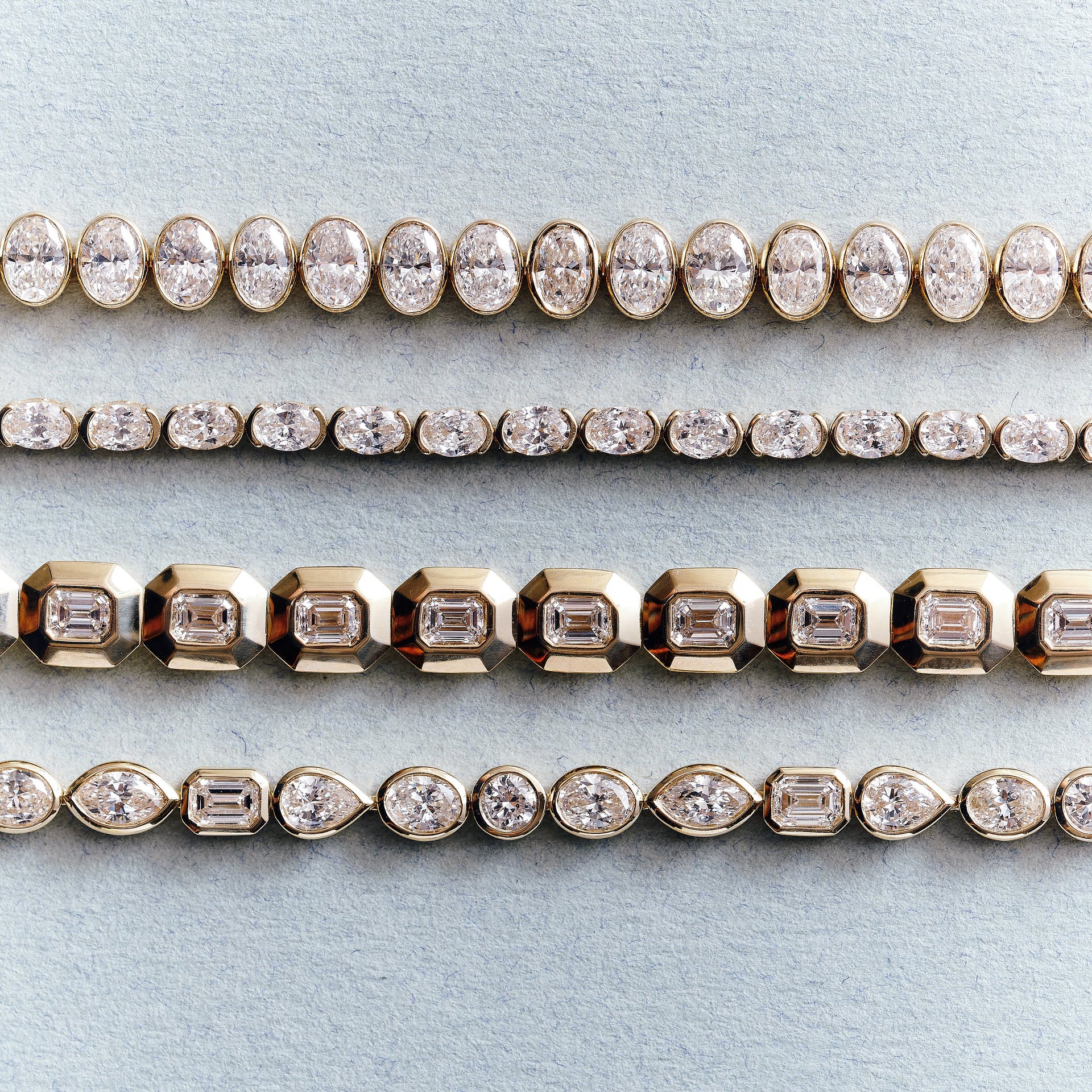 Imogen | 9ct Yellow Gold 4.05ct tw. Lab Grown Diamond Oval Tennis Bracelet