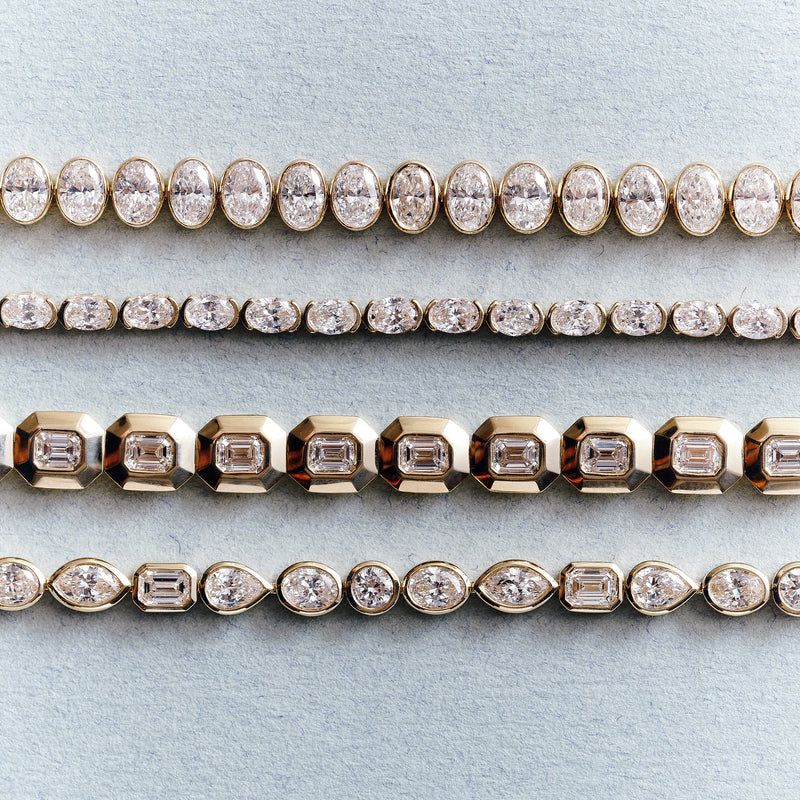 Imogen | 9ct Yellow Gold 4.05ct tw. Lab Grown Diamond Oval Tennis Bracelet