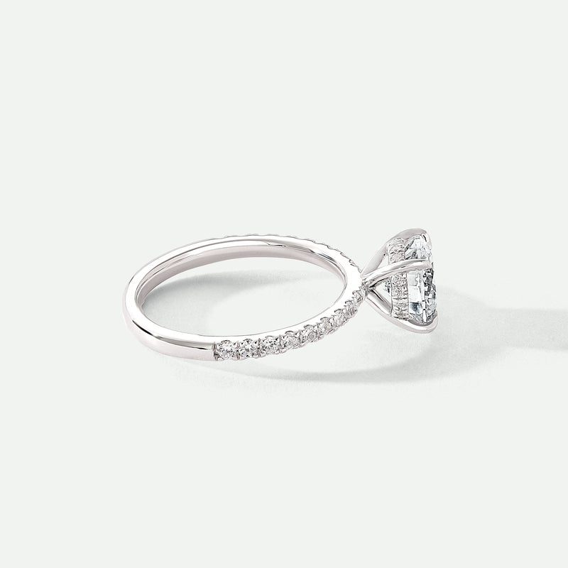 Isabelle | 18ct White Gold 1ct tw Hidden Halo Lab Grown Diamond Ring