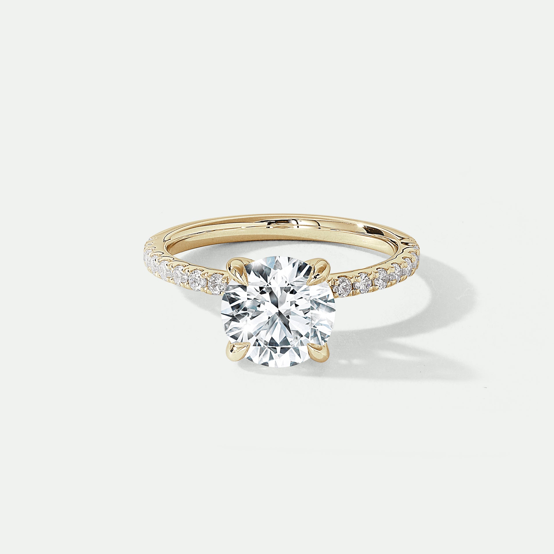 Isabelle | 18ct Yellow Gold 1ct tw Hidden Halo Lab Grown Diamond Ring