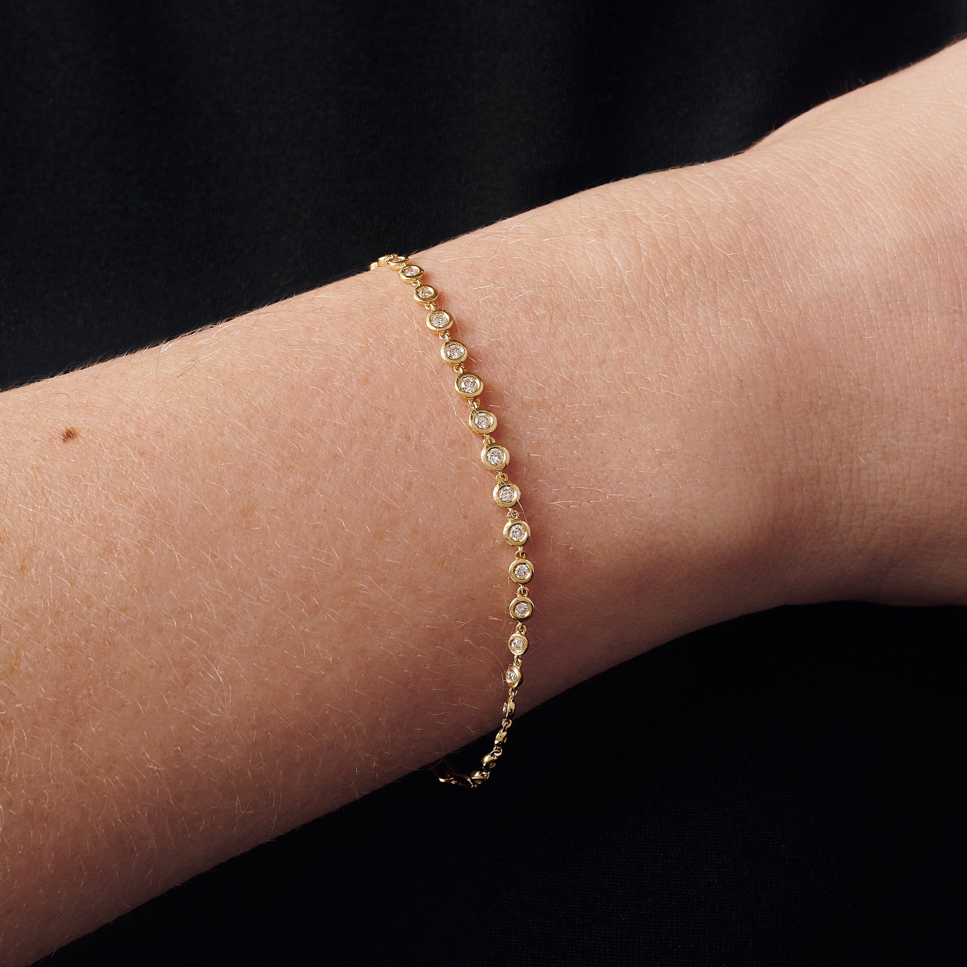 Verity | 9ct Yellow Gold 0.50ct tw. Lab Grown Diamond and Paperclip Link Chain Bracelet