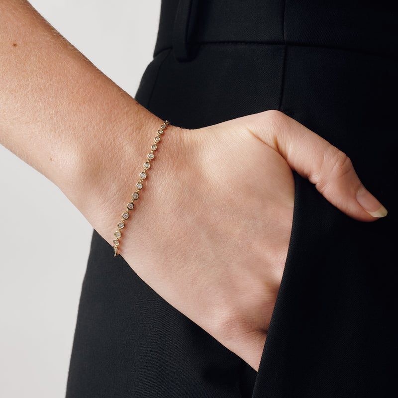 Verity | 9ct Yellow Gold 0.50ct tw. Lab Grown Diamond and Paperclip Link Chain Bracelet