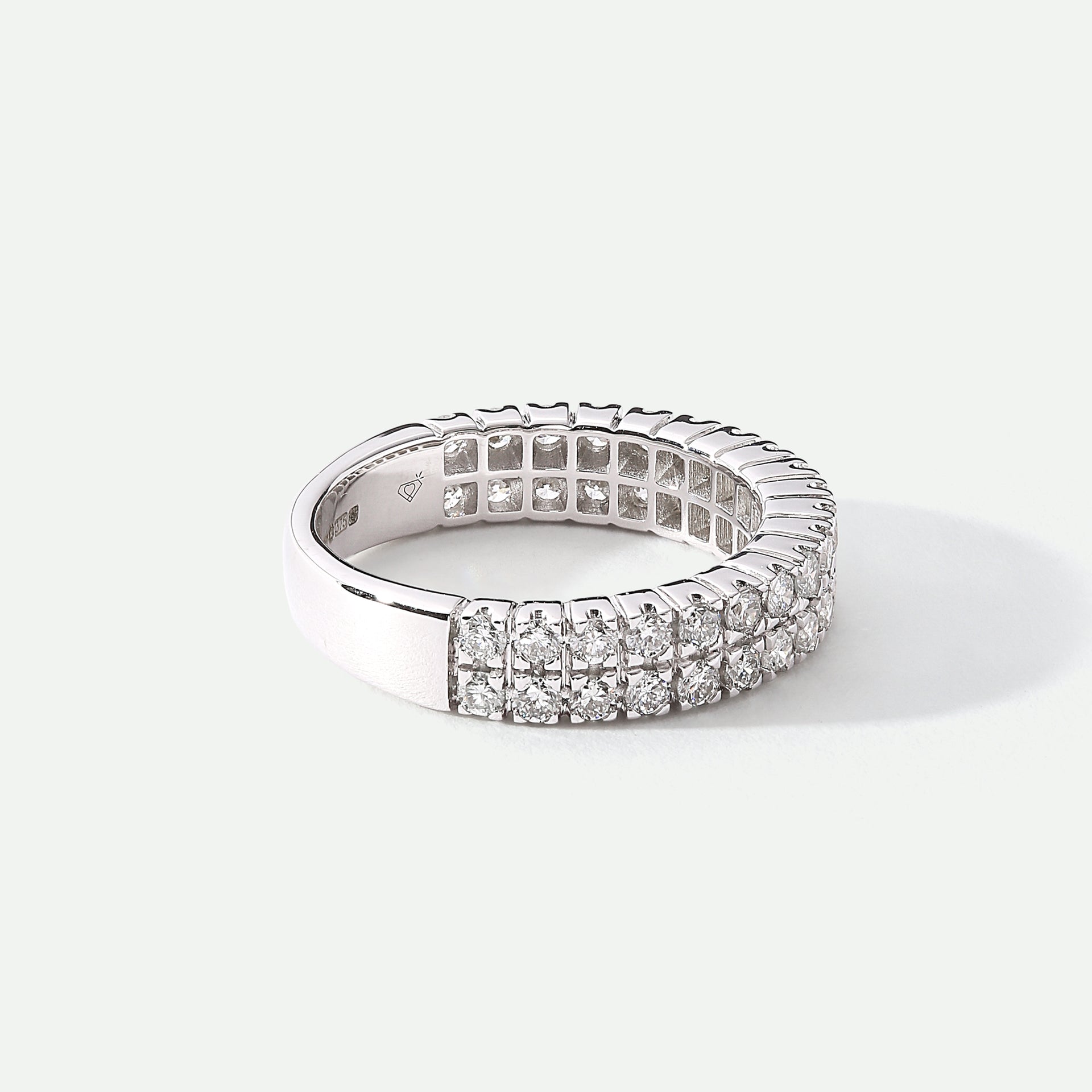 Agnes | 9ct White Gold 1ct tw Lab Grown Diamond Half Eternity Ring