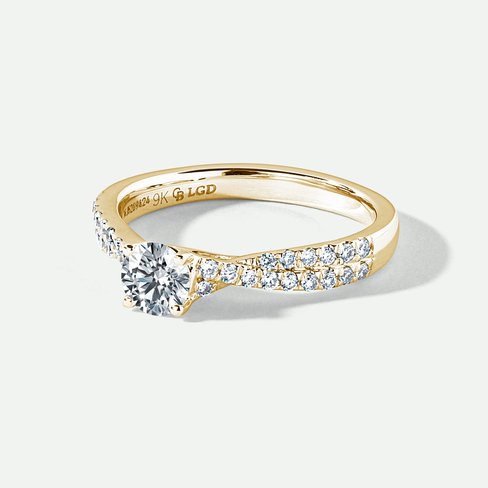 Amie | 9ct Yellow Gold 0.66ct tw Lab Grown Diamond Engagement Ring