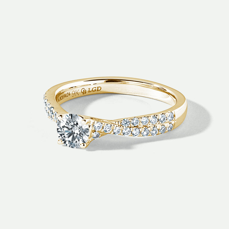 Amie | 9ct Yellow Gold 0.66ct tw Lab Grown Diamond Engagement Ring