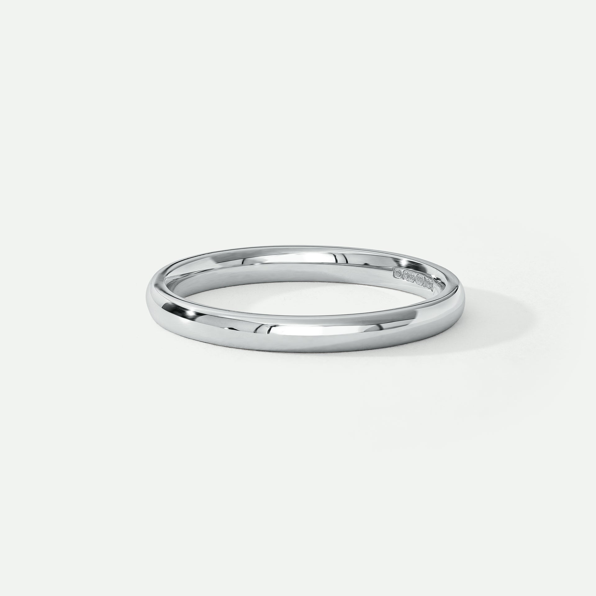 Amory | Platinum 2mm Heavy Court Wedding Ring