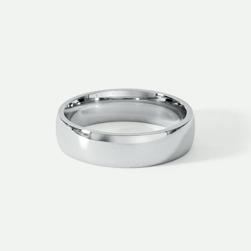 Amory | Platinum 5mm Court Wedding Ring
