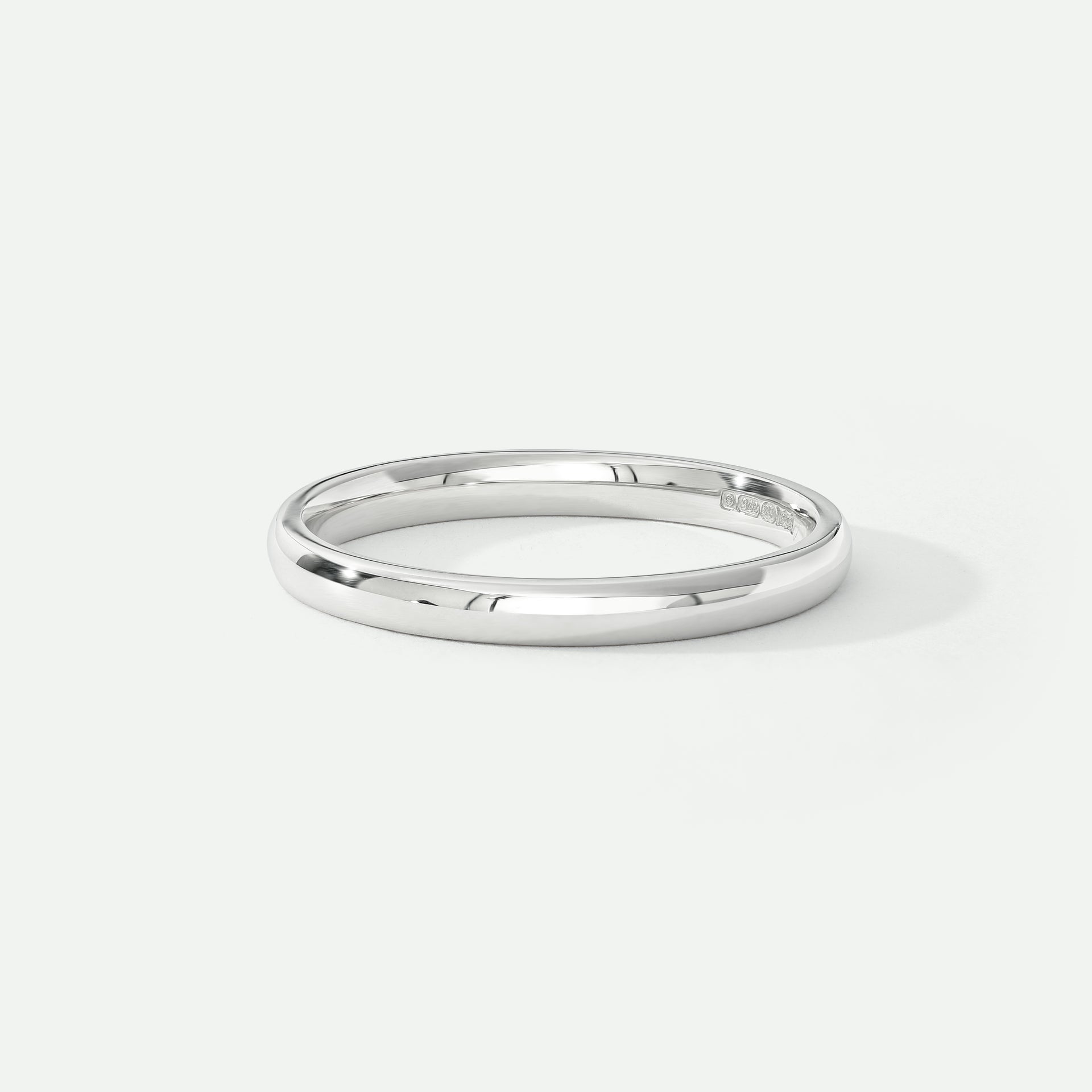 Amory | 9ct White Gold 2mm Heavy Court Wedding Ring