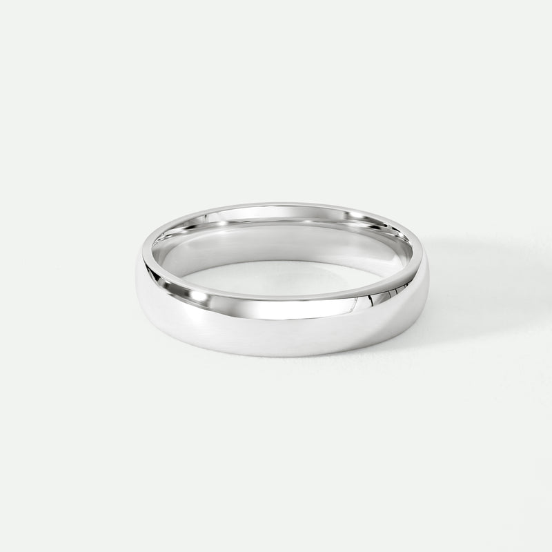 Amory | 18ct White Gold 4mm Heavy Court Wedding Ring