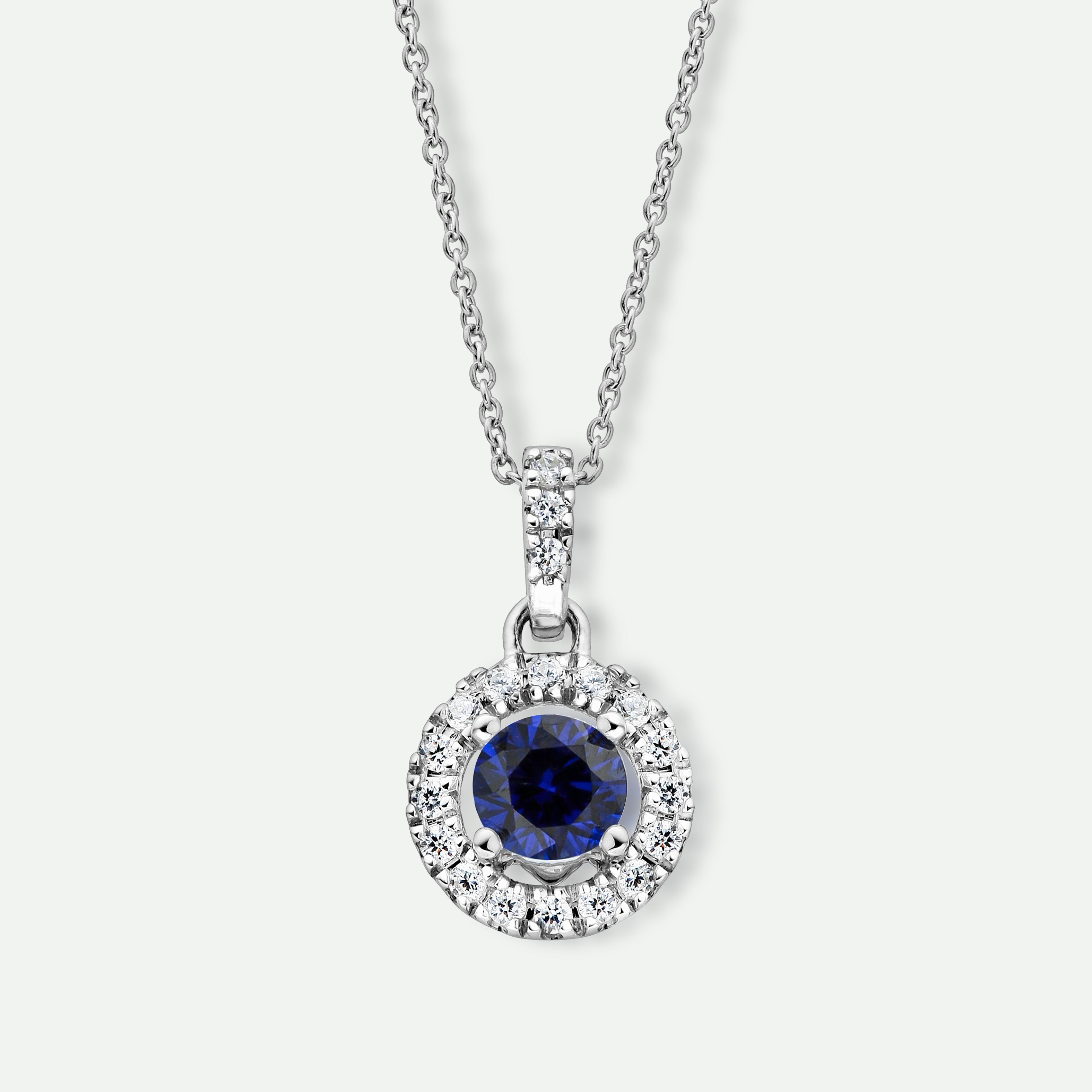 Lab created white hot sale sapphire necklace