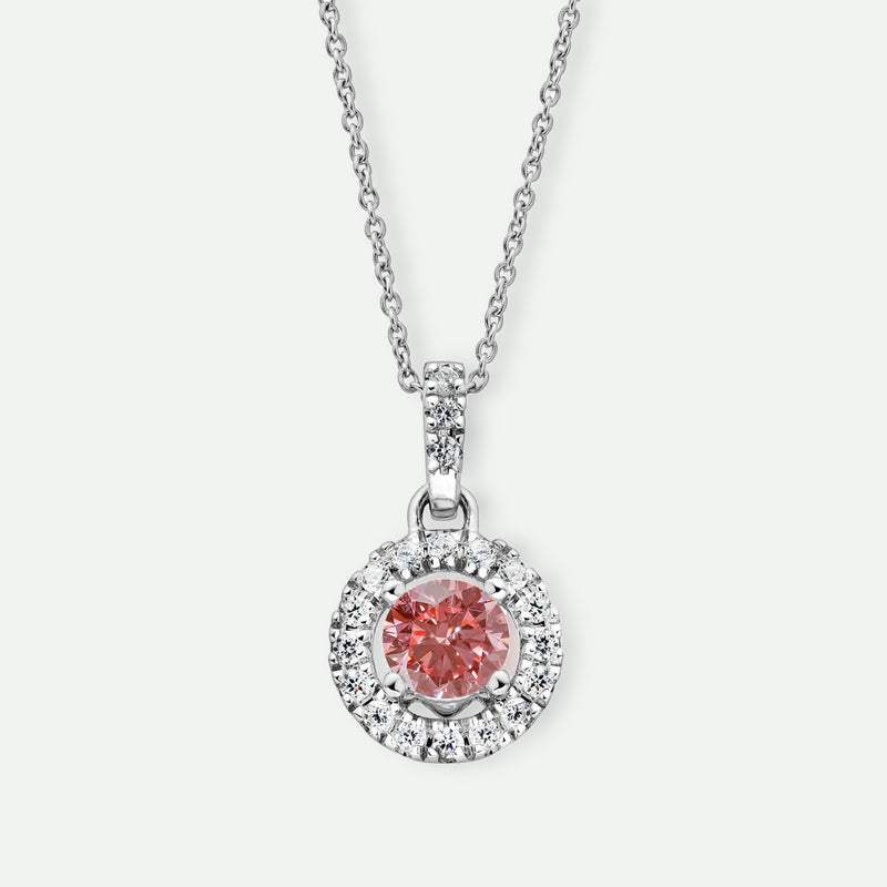 Ana | 18ct White Gold 0.33ct tw Lab Grown Pink Diamond Necklace