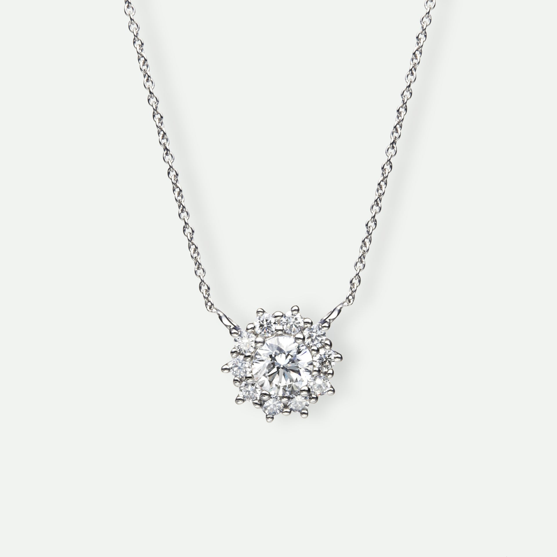 Anya | 9ct White Gold 0.36ct tw Lab Grown Diamond Cluster Pendant