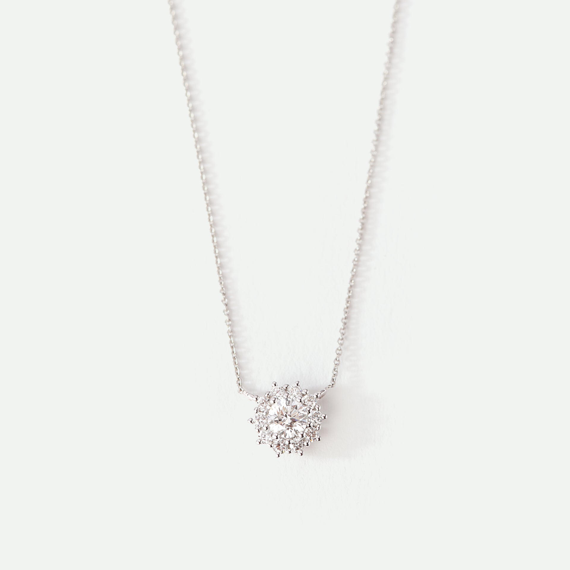 Anya | 9ct White Gold 0.36ct tw Lab Grown Diamond Cluster Pendant