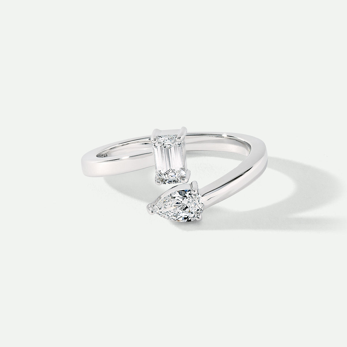 Aria 0.55ct Emerald Cut Lab-Grown Diamond Engagement Ring — Created ...