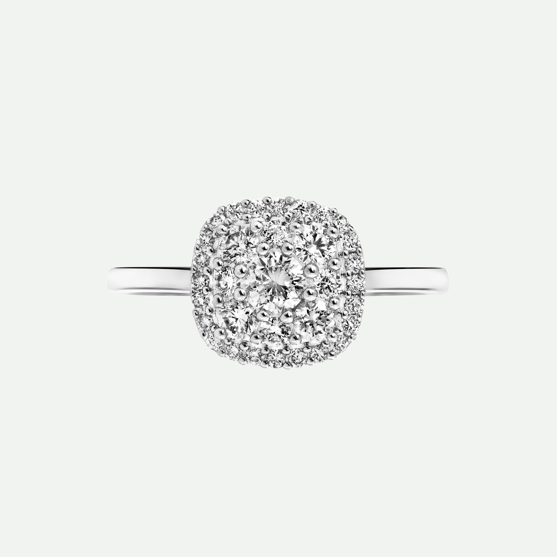 Helen | 9ct White Gold 0.50ct tw Lab Grown Diamond Cluster Engagement Ring