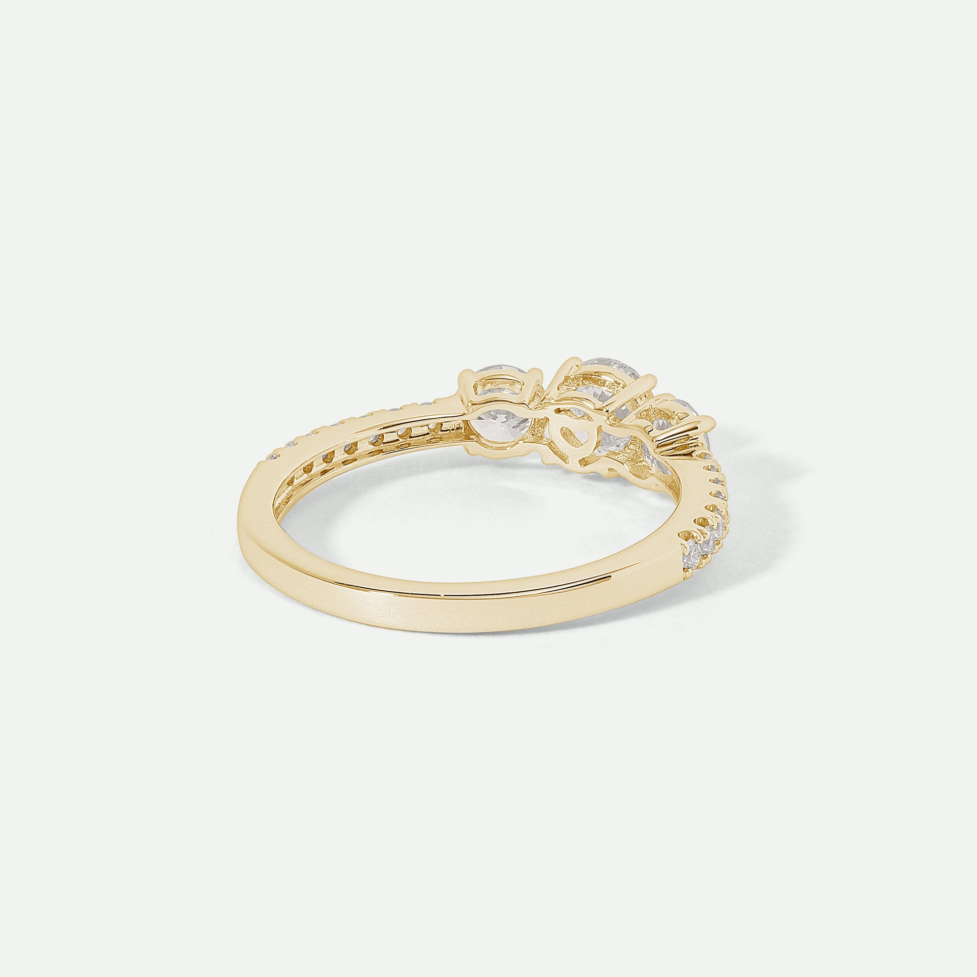 Ella | 9ct Yellow Gold 1.06ct tw Lab Grown Diamond Three Stone Ring