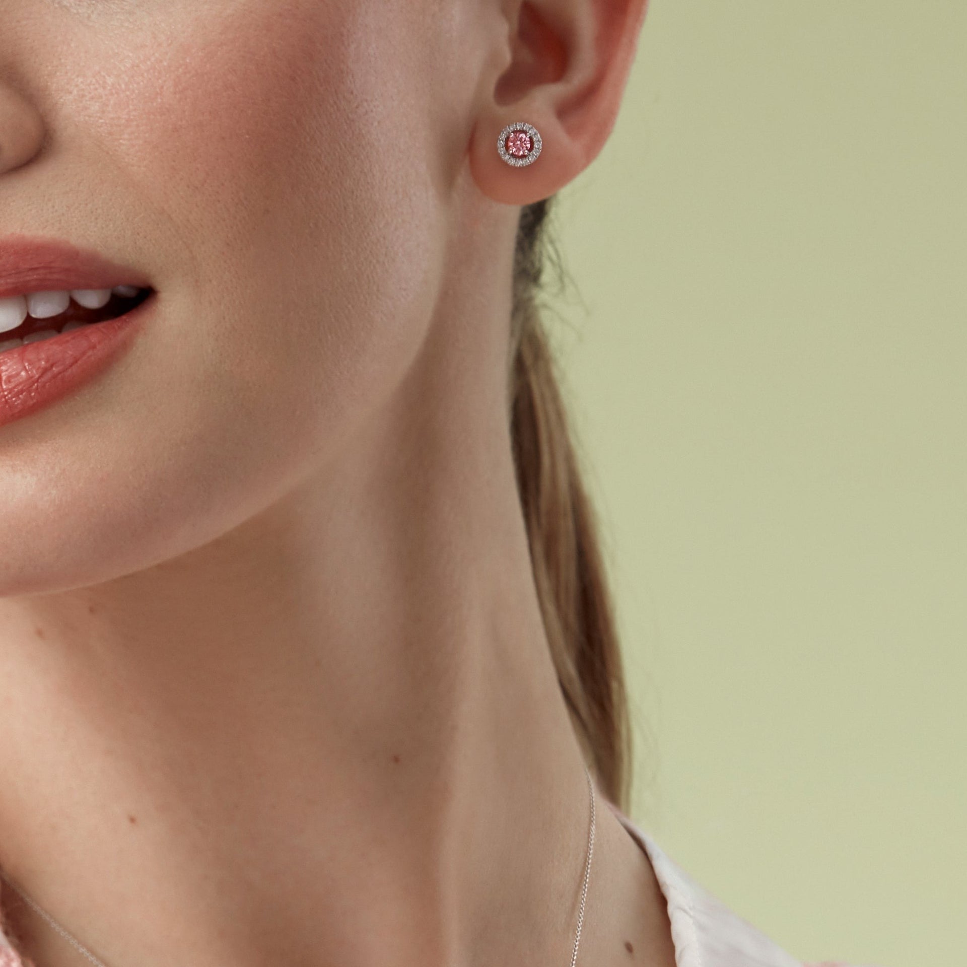 Orla | 18ct White Gold 0.50ct tw Lab Grown Pink Diamond Earrings