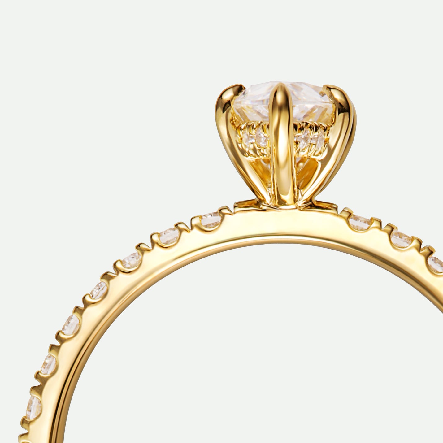 Maeve | 18ct Yellow Gold 1ct tw Marquise Hidden Halo Lab Grown Diamond Ring