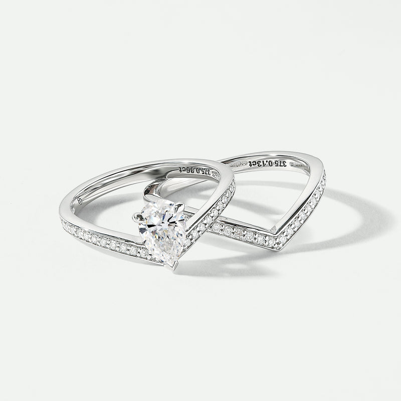 Remi and Mayu | 9ct White Gold 1ct tw Lab Grown Diamond Bridal Set