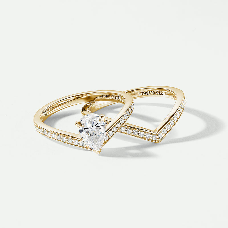 Remi and Mayu | 9ct Yellow Gold 1ct tw Lab Grown Diamond Bridal Set