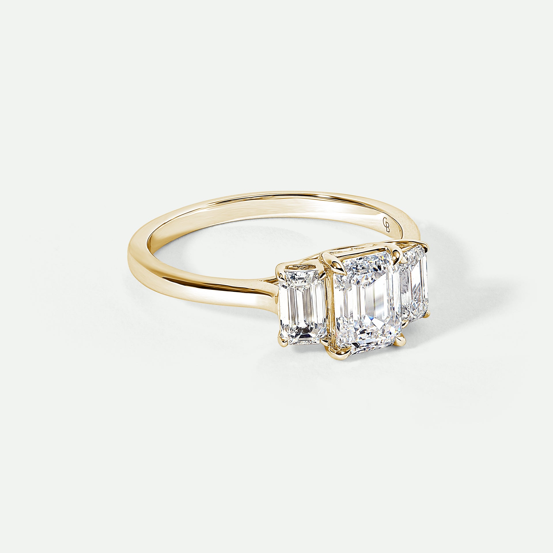 Murphy | 9ct Yellow Gold 1.56ct tw Emerald Cut Lab Grown Diamond Ring