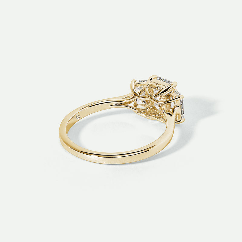 Murphy | 9ct Yellow Gold 1.56ct tw Emerald Cut Lab Grown Diamond Ring