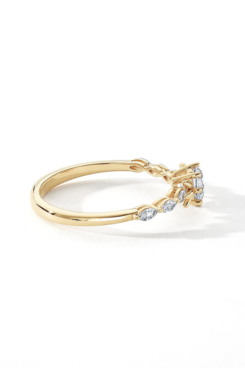 Willow | 9ct Yellow Gold 0.90ct tw Lab Grown Diamond Engagement Ring