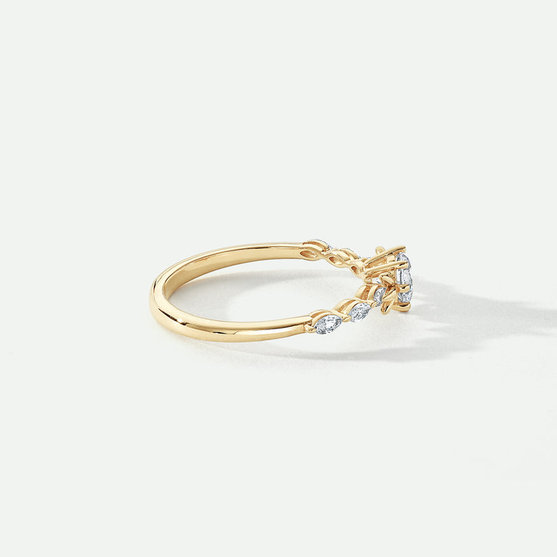 Willow | 9ct Yellow Gold 0.90ct tw Lab Grown Diamond Engagement Ring