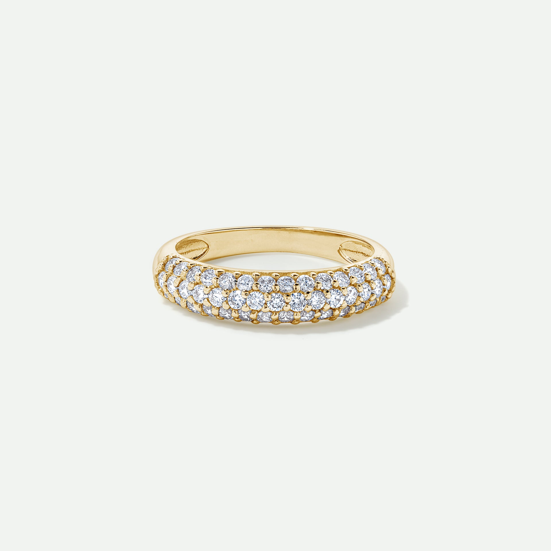 9ct Gold 0.60ct Diamond Pavé Dome Ring