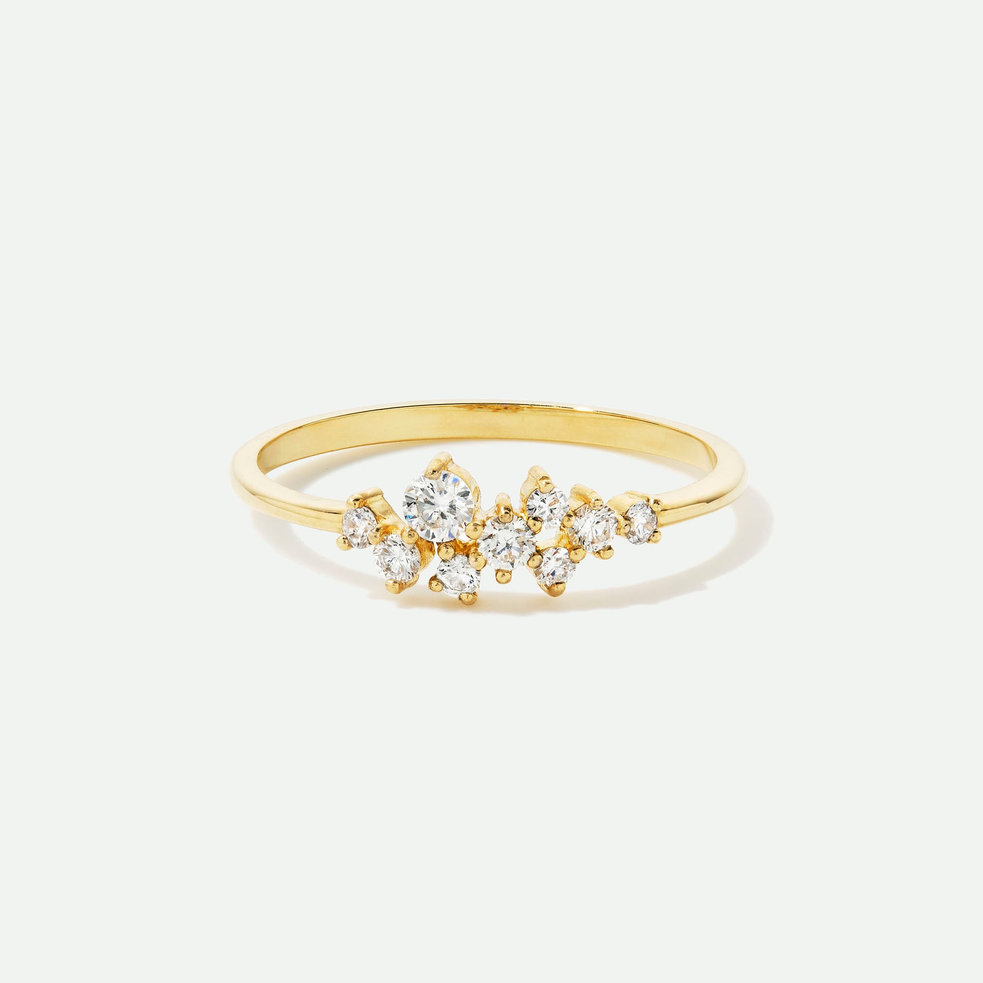 9ct Gold Diamond Bubble Ring