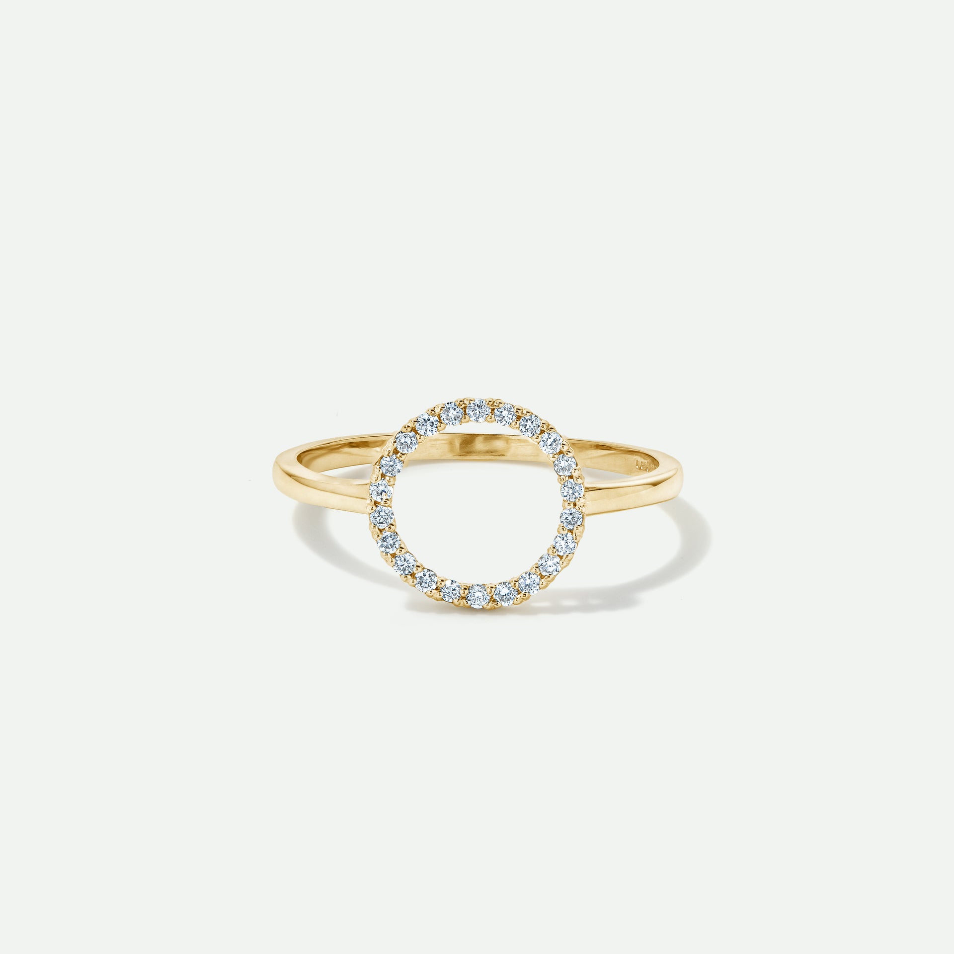 9ct Gold Diamond Round Ring