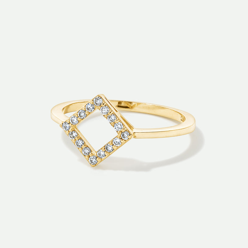 9ct Gold Diamond Stacking Ring