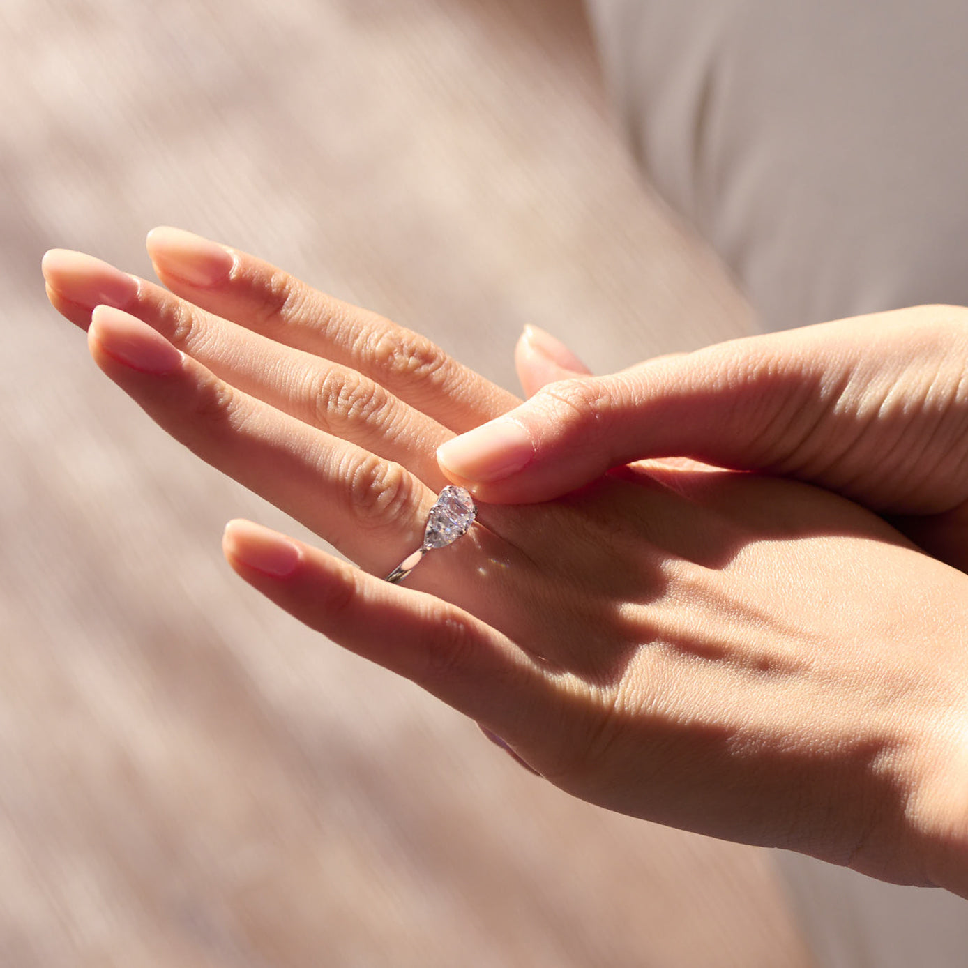 Sidney | 18ct White Gold 2.00ct tw. Radiant and Trillion Lab Grown Diamond Trilogy Ring