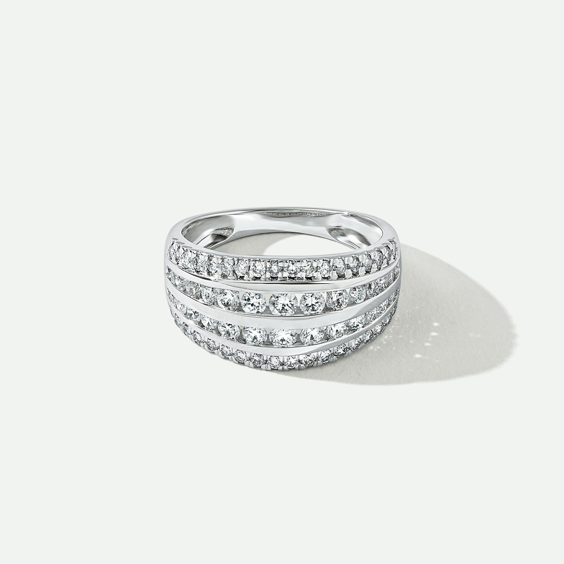 Poppy | 9ct White Gold 1.00ct tw Lab Grown Diamond Wide Band Ring